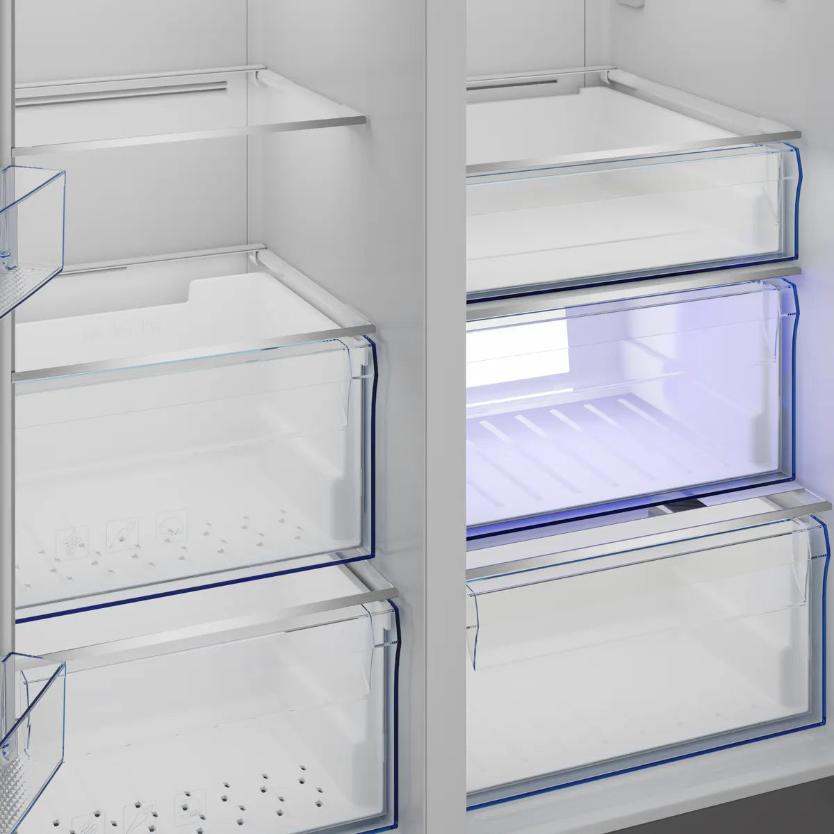 Defy 100cm Side-by-Side NatureLight Fridge — DFF563