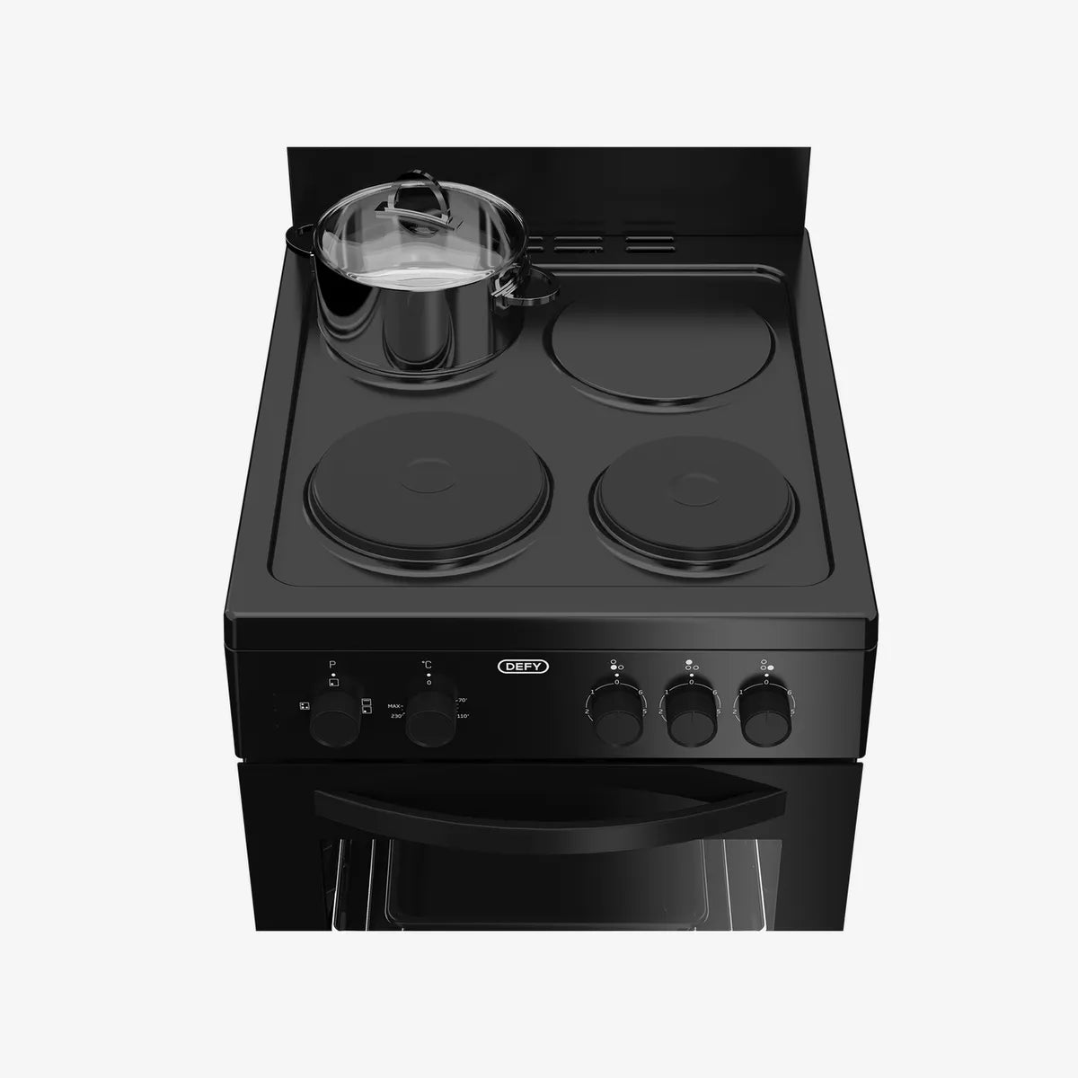 Defy 50cm 3 Plate Compact Electric Stove Black Plug FC — DSS553