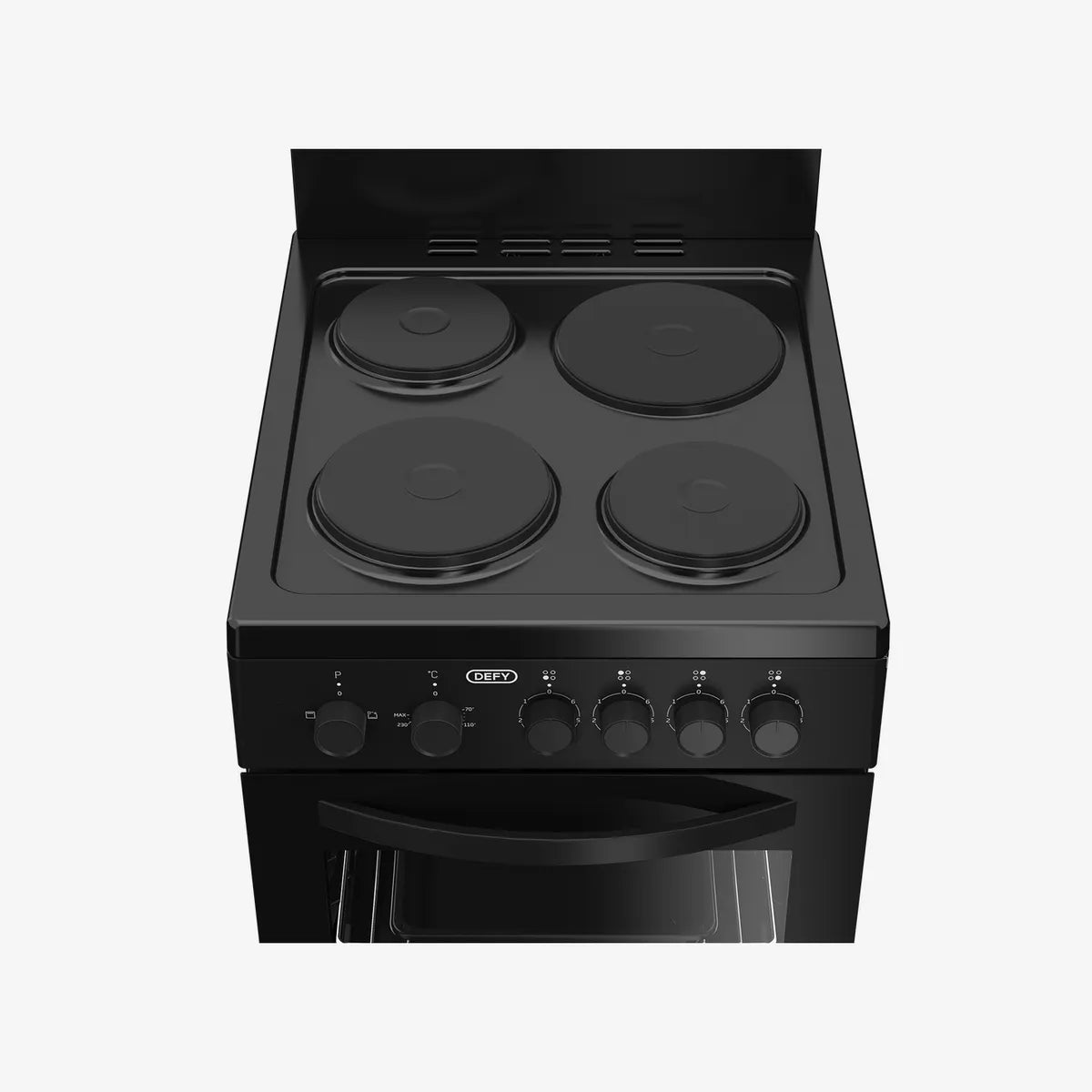 Defy 50cm 4 Plate Compact Electric Stove Black FC — DSS554