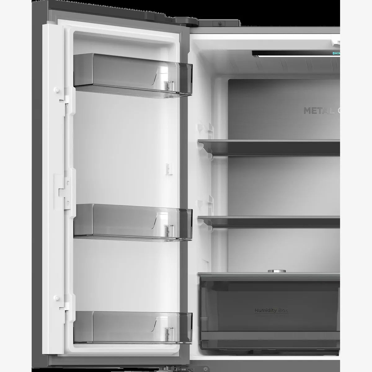 Defy 91cm 4D 601L Multi-Door Dark Inox Finish — DFF590