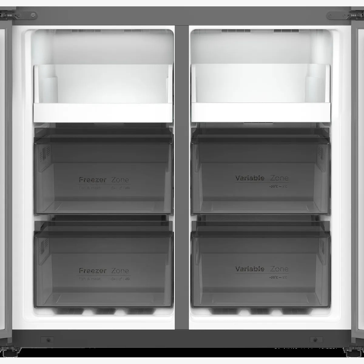 Defy 91cm 4D 601L Multi-Door Dark Inox Finish — DFF590