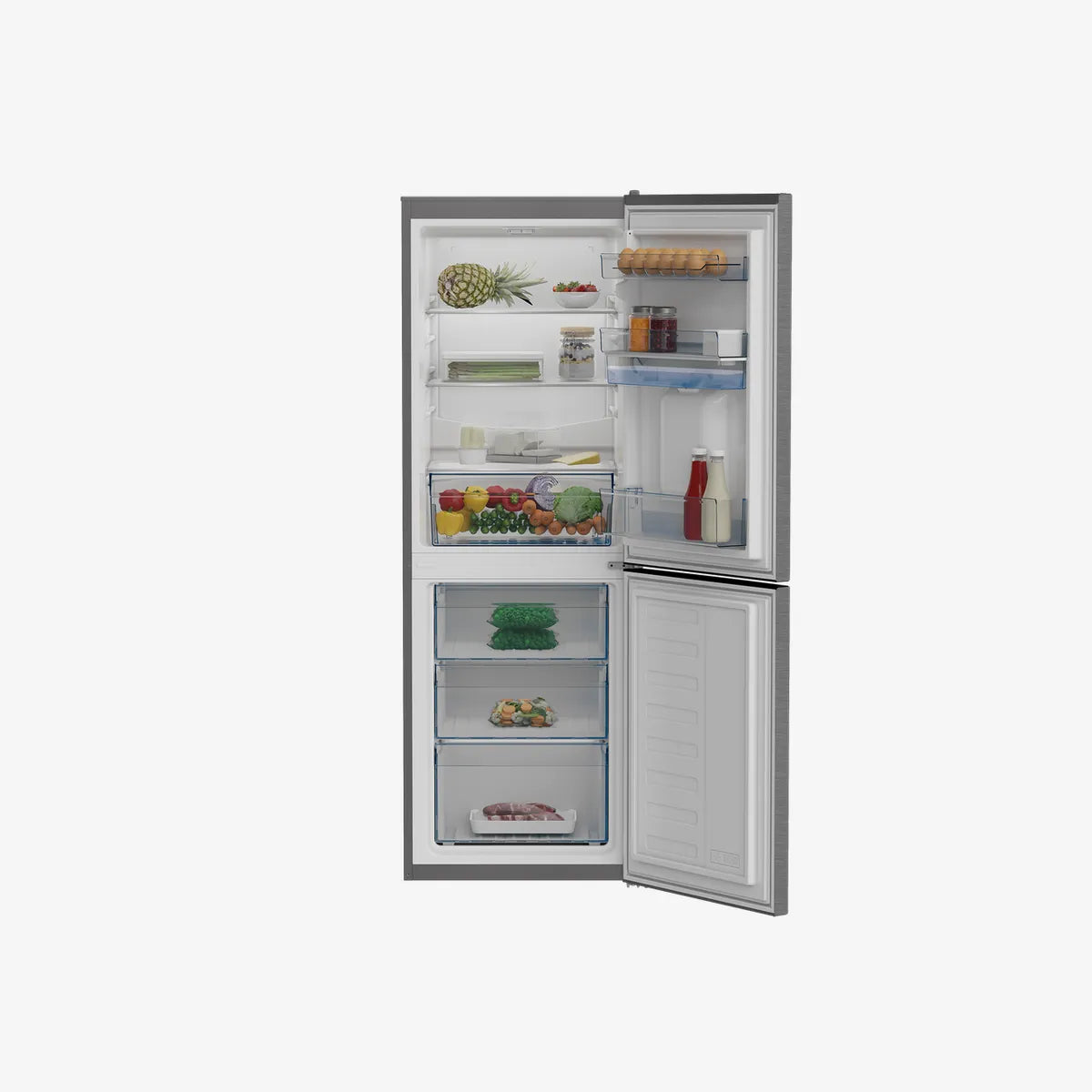 Defy 54cm Fridge / Freezer WD Satin Metallic — DAC449