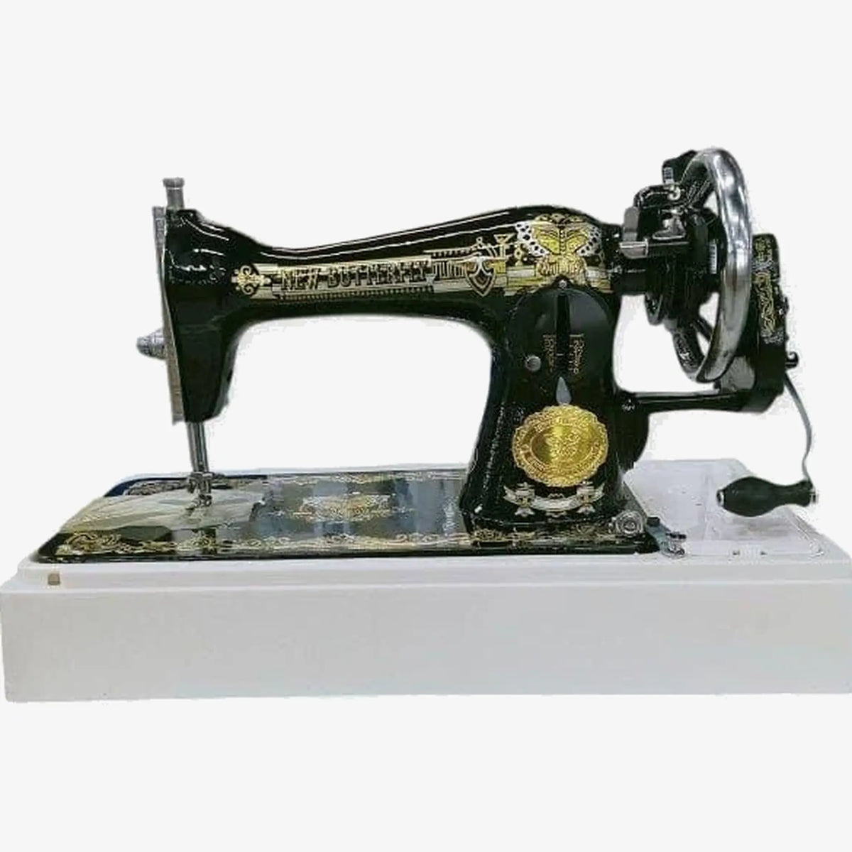 Butterfly Black Sewing Machine with Carrying Case