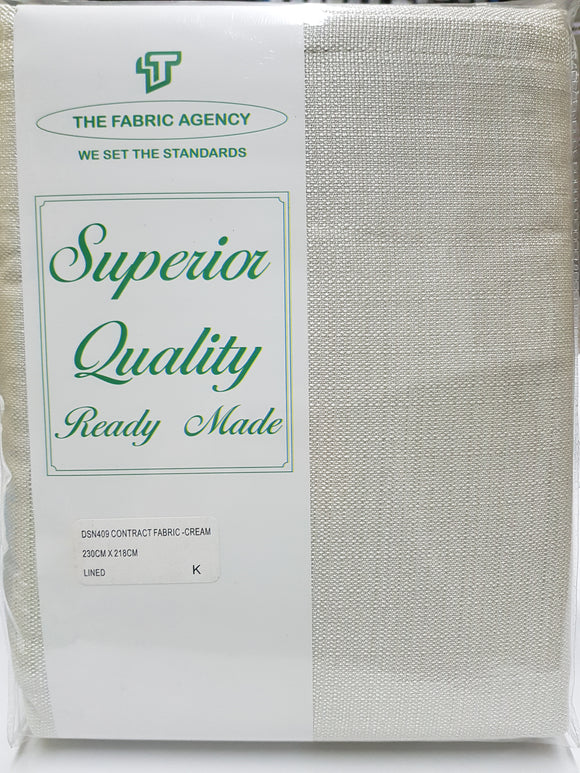 The Fabric Agency - Superior Quality Ready-made Curtain (Eyelet/Tape) - Cream