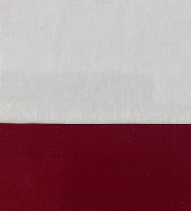 Polycotton Single Jersey - Red/White - 170GSM