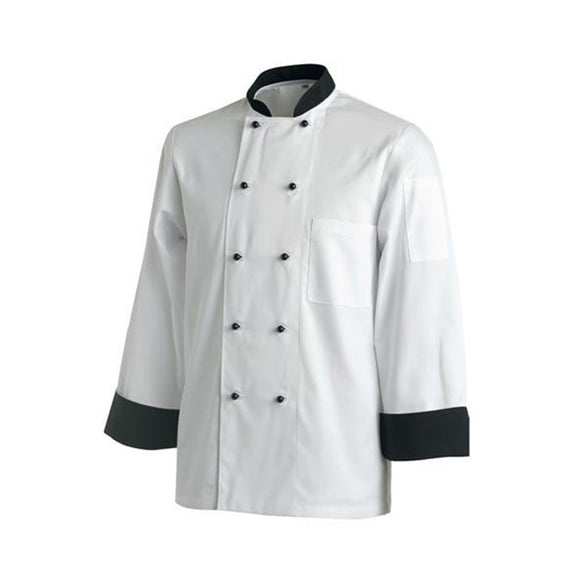 Chef Jackets - S/M/L/XL - ECCB- Knit vent underarm & in-seams