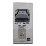 Luxury Linen - Ready Made Fitted Sheet / Flat Fleet - (100% Cotton & 50/50 Polycotton) - White