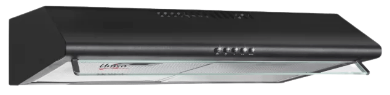 Univa - 600mm Black Cookerhood - U600B