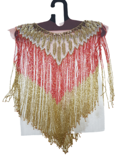 Beaded Tops - Red & Gold