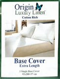 Origin Luxury Linen - Base Cover (Cotton Rich) - Various Sizes & Colours