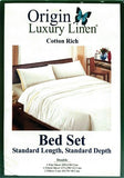 Origin Luxury Linen - Bed Sets (4 & 3 Piece, Cotton Rich) - Various Sizes & Colours