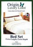 Origin Luxury Linen - Bed Sets (4 & 3 Piece, Cotton Rich) - Various Sizes & Colours