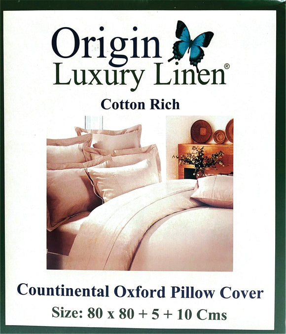 Origin Luxury Linen - Continental Oxford (Frilled) Pillow Cover - Various Colours