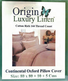 Origin Luxury Linen - Continental Oxford (Frilled) Pillow Cover - Various Colours