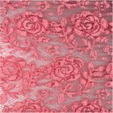 Corded Lace - Rose Design - Various Colours - 150cm