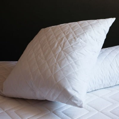 Alicia Quilted Continental Pillow - White
