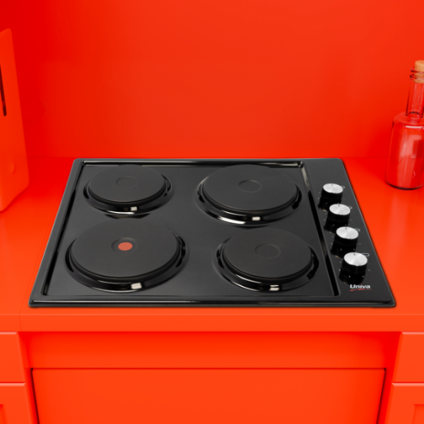 Univa - 4 Ceran Plate Hob - Black - U156B - Image 2