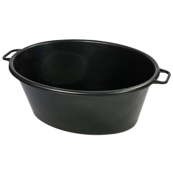 PVC Tub with Handles - Black - 160MM