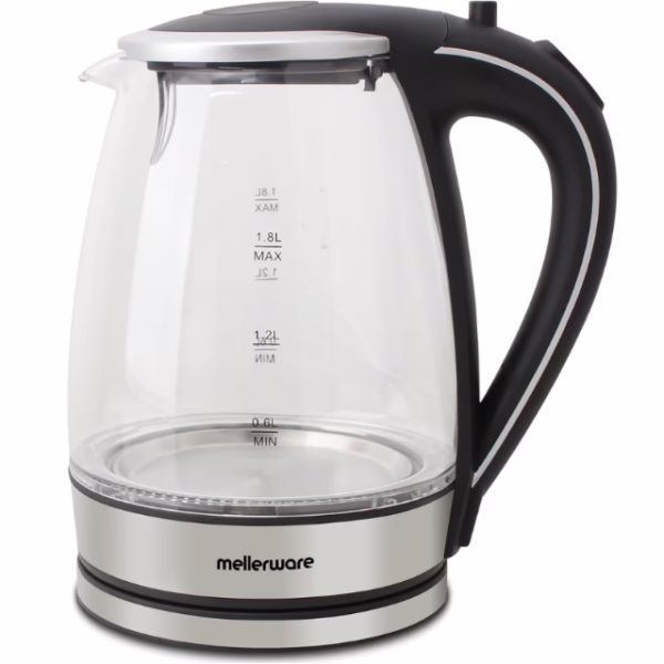 Mellerware - 1.8L Cordless Glass Kettle