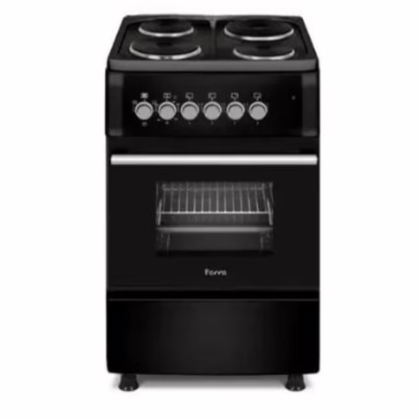 Ferre - 500mm Black 4 Plate Electric Free Standing Oven - F5C04E3.T.B