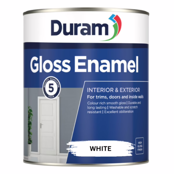 Duram - Enamel Gloss - White/Black - 1L