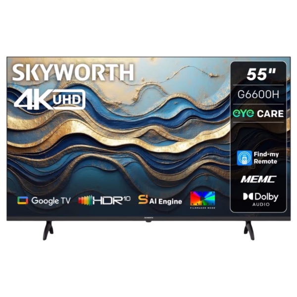 Skyworth - 55" Google Assistant UHD Google Smart TV - 55G6600H