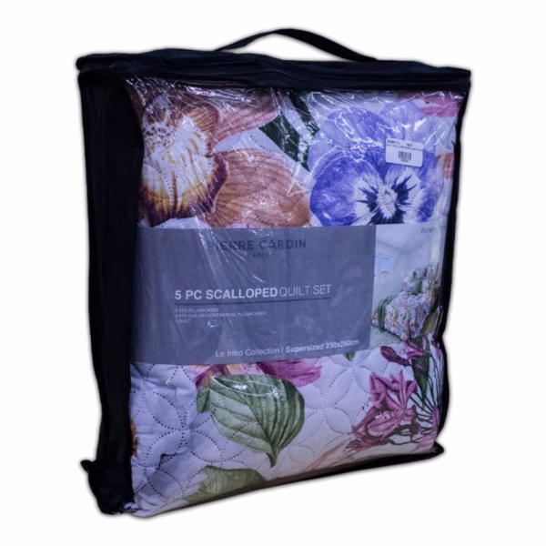 Pierre Cardin - Scalloped Quilt Set - 260cm X 230cm